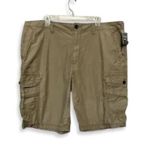 Union Cargo Shorts Multiple Pockets Button Zip Fly Belt Loops Brown Men's 31 NWT